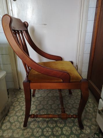 POLTRONCINA SEDIA IN STILE IMPERO BIEDERMEIER - Foto 3