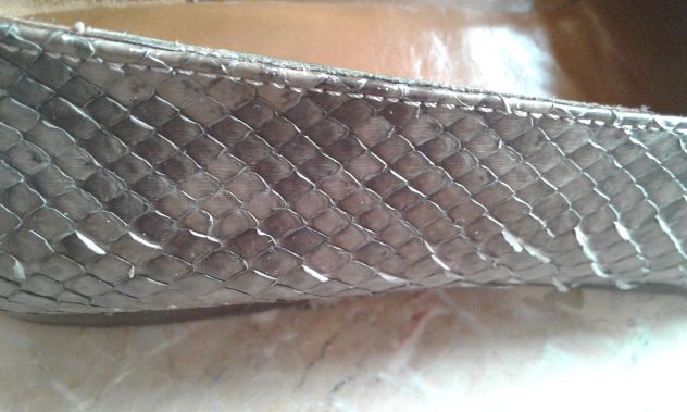 Scarpe vera pelle rettile e cuoio nocciola I Cavallin 39 e 1/2 - Foto 3