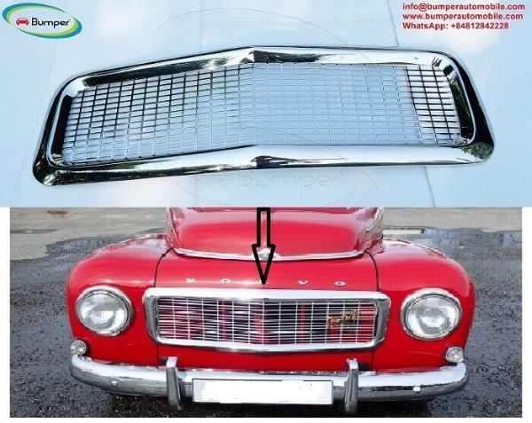 Bumper and grill for Classic Volvo PV 444 year 1947 to 1958 by stainless steel - Foto 2