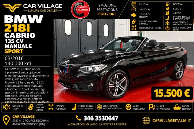 Bmw 218 218i Cabrio Sport