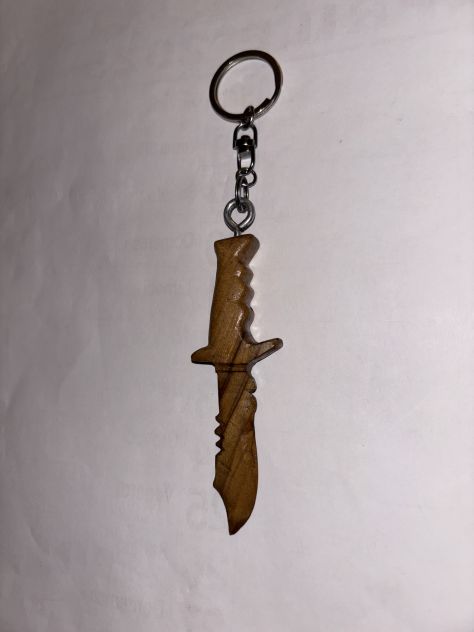 PORTACHIAVI COME NUOVO ARTIGIANALE UNICO HANDMADE INTAGLIATO A MANO UNISEX - Foto 9