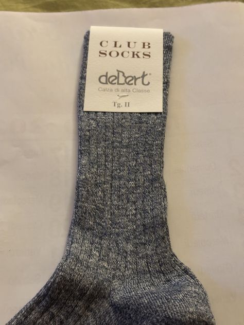 CALZE NUOVE CON CARTELLINO,UOMO,INTROVABILI,IN LINO,LEGGERE”DEBERT”MADE IN ITALY - Foto 7