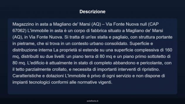 Immobile in asta di 160 m² in vendita a Magliano de' Marsi - Foto 8