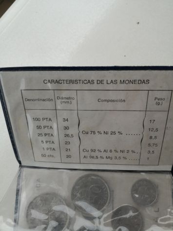 Serie di 6 monete numismatica Mundial Espagna '82, Fior di Conio - Foto 4
