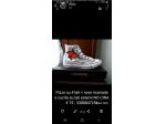 CONVERSE ALL STAR PERSONALIZZATE CON PIZZO BIANCO PIU ROSA ROSSA