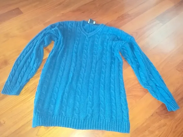 lotto 5 maglie uomo tagli xl cotone. 1 azzurra Benetton 1 marroncina Benetton 1 - Foto 6