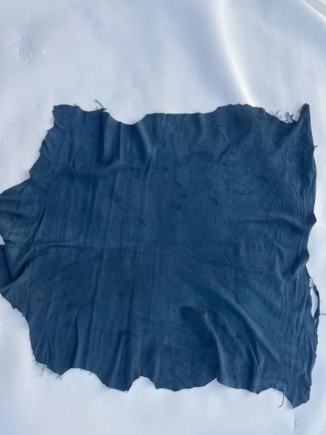 K44 Pelle camoscio blu per Abbigliamento e Automotive - Sp. 0,5 - Foto 7