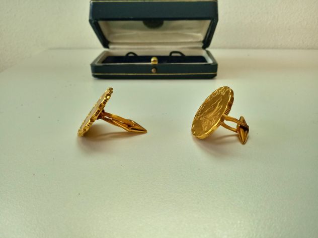 Gemelli per camicia uomo in bagno d'oro a Bergamo - Foto 3
