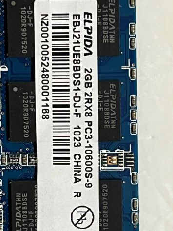 2GB 2Rx8 PC3-10600S-9-10-F1 ELPIDA - Foto 2