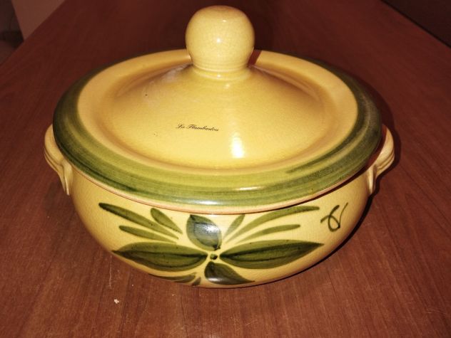 PENTOLA IN TERRACOTTA DA 28cm DECORATA A  MANO - Foto 4