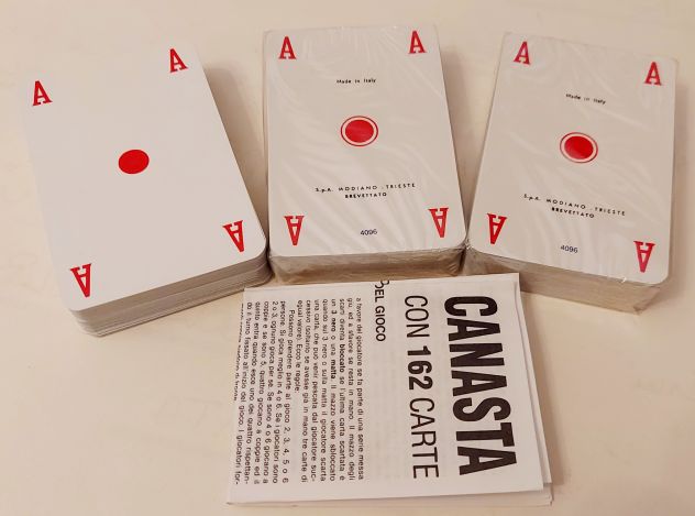 Cofanetto telato carte da Canasta Modiano Trieste 1980 come nuovo - Foto 5