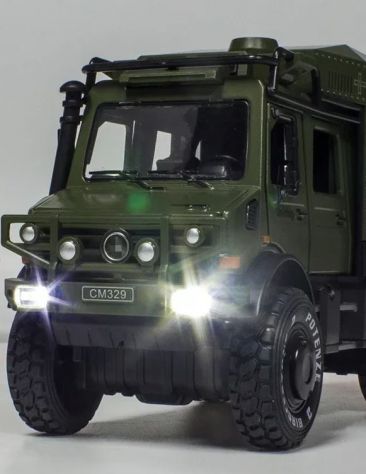 Camper Caravan fuoristrada Green Unimog U4000 Ms 1:28 New XL