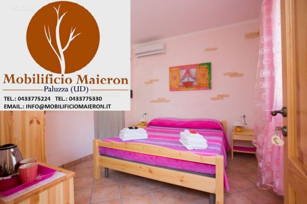 Mobili Rustici La Spezia Letto Singolo in Legno Per Hotel Alberghi Ostelli - Foto 8