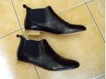Scarpe tipo tronchetto artigianali Marca Figini n° 34 in Nappa colore nero