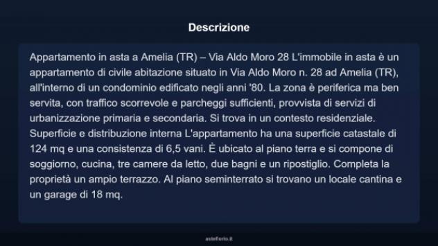 Immobile in asta di 124 m² con più di 5 locali e box auto in vendita a Amelia - Foto 4