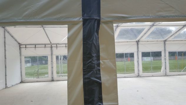 Coperture per piscine telo pvc Cristal telaio acciaio velcro Sistem MM Italia - Foto 9