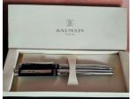 Parure vintage BALMAIN Paris formata da penna sfera e penna stilografica a cart