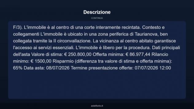 Immobile in asta di 152 m², box auto in vendita a Taurianova - Foto 17