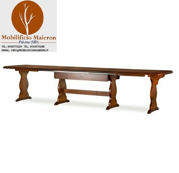 Arredamenti Rustici Country in Legno : Tavolo Allungabile 160/250 Nuovo Bianco - Foto 2