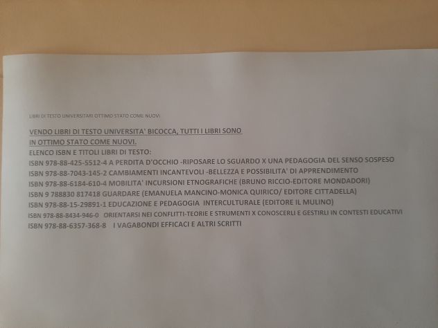 LIBRI DI TESTO UNIVERSITA' BICOCCA - IN OTTIMO STATO, COME NUOVI - Foto 2