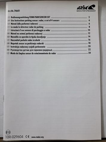 Sensori Parcheghio ALPIN Nero di Ricambio - Foto 6