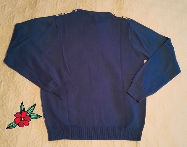 piombo maglia girocollo 1999 blu - Foto 3