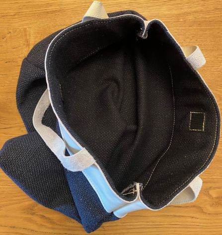 Borsa in tela di cotone blu NUOVA - Foto 2