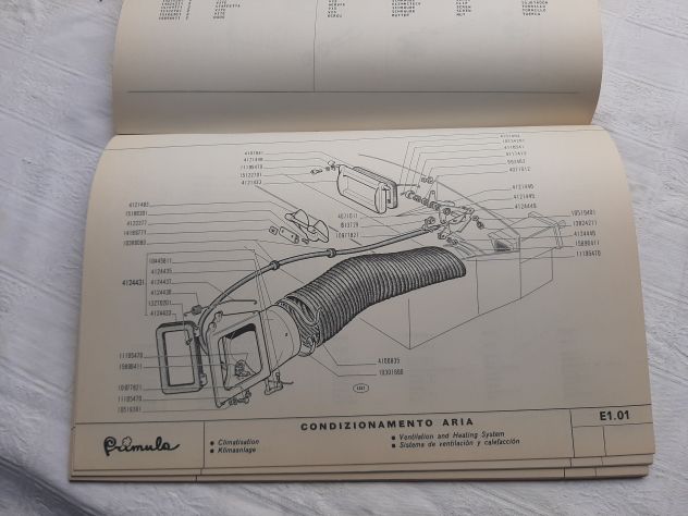 AUTOBIANCHI PRIMULA CATALOGO PARTI DI RICAMBIO ORIGINALE - Foto 6