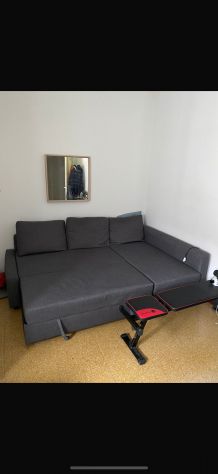 Divano letto ad angolo con contenitore
