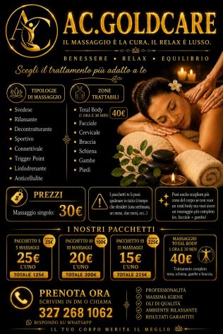 Massaggi Professionali a Domicilio | Relax, Sportivo, Total Body | Roma-Viterbo - Foto 2 Tel:3272681062