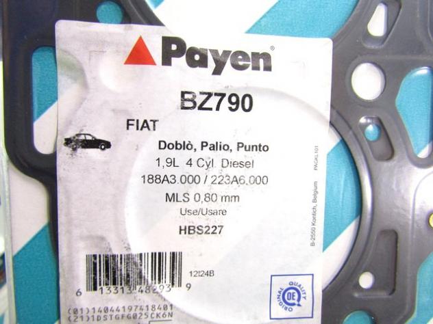 BZ791 GUARNIZIONE TESTATA PAYEN FIAT DOBLO 1.9 D 46 KW RICAMBIO NUOVO - Foto 2