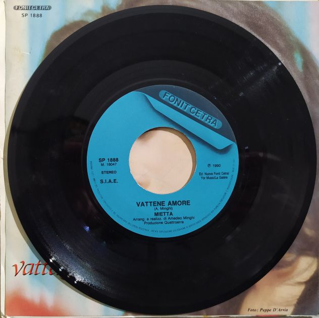Amedeo Minghi & Mietta-Vattene Amore 45 rpm-1990 - Foto 4