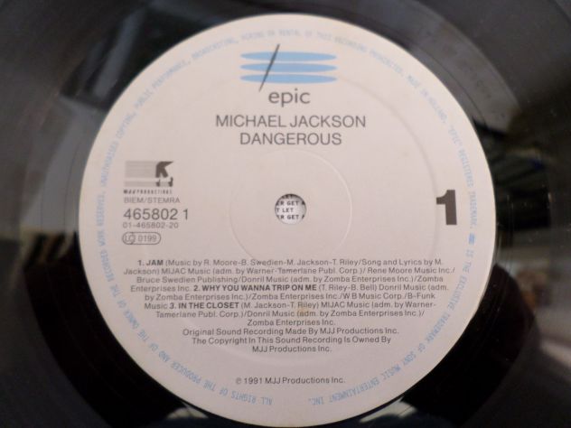 MICHAEL JACKSON - Dangerous - 2 X LP / 33 giri 1° St. 1991 Sony / EPIC - Foto 4