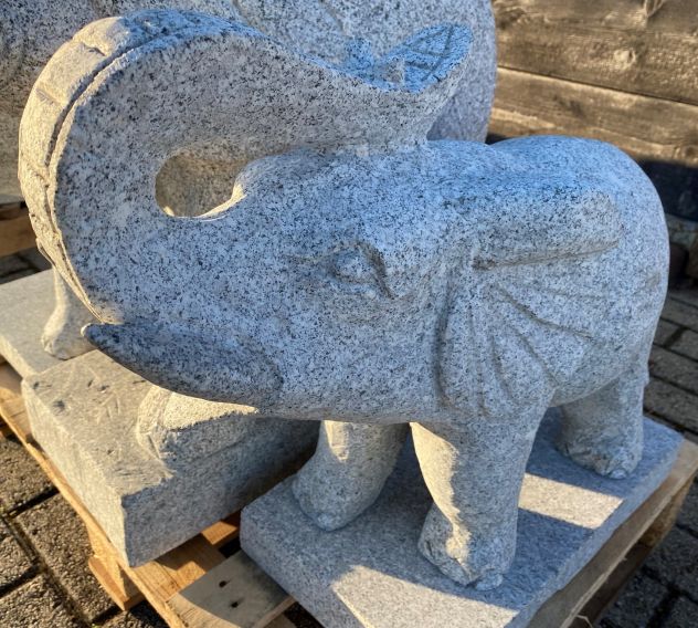 Elefante in pietra granito - Foto 9