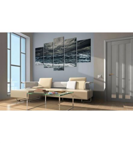 Quadro Col Mare In Burrasca Cm. 100x50 E 200x100 - ARREDALACASA - Foto 2