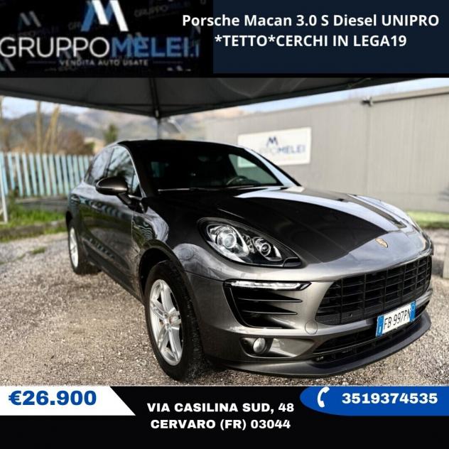 Porsche Macan 3.0 S Diesel UNIPRO *TETTO*CERCHI IN LEGA19