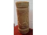 PARTICOLARE ANTICO VECCHIO VINTAGE VASO IN CERAMICA DIPINTA