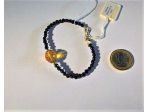 Bracciale ak51, Argento 925 Rodiato, Onice, Quarzo citrino