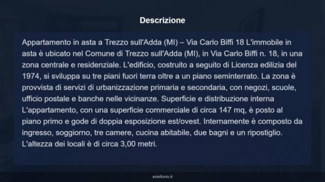 Immobile in asta di 147 m² con più di 5 locali e box auto doppio in vendita a Trezzo sull'Adda - Foto 17