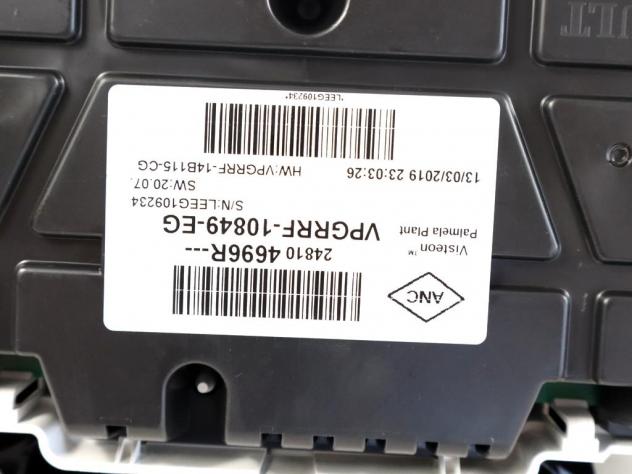 248104696R QUADRO STRUMENTI CONTACHILOMETRI RENAULT CLIO 0.9 B 56KW 5M 5P (2019) RICAMBIO USATO - Foto 10