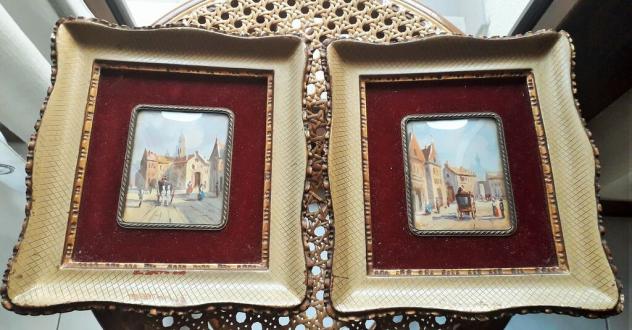 Coppia miniature  francesi anni '40  firmate Gilli