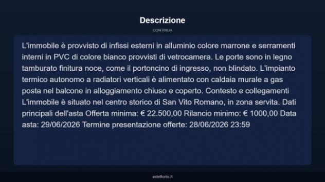 Immobile in asta di 54 m² in vendita a San Vito Romano - Foto 4