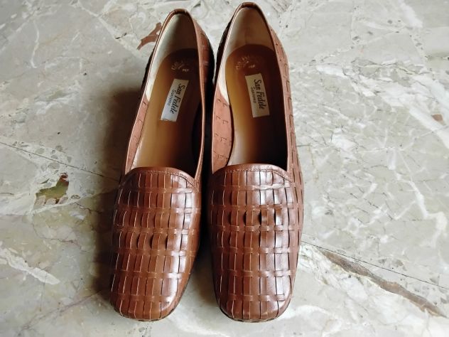 Scarpe vera pelle cuoio intrecciato De Robert n. 39 - Foto 5