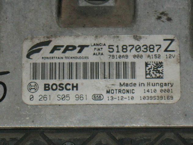 0261S05961 ECU FIAT 1.4 ME7.9.10 0261S05961 0 261 S05 961 51870387 - Foto 2