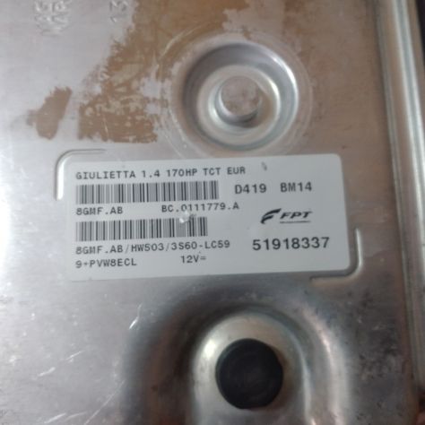 Centralina Motore FTP Alfa Giulietta 51918337 1.4 170HP TCT EUR 8GWF.AB - Foto 4