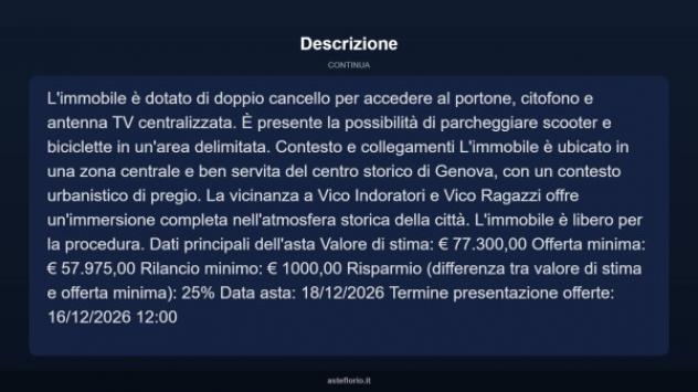 Immobile in asta di 48 m² in vendita a Genova - Foto 17