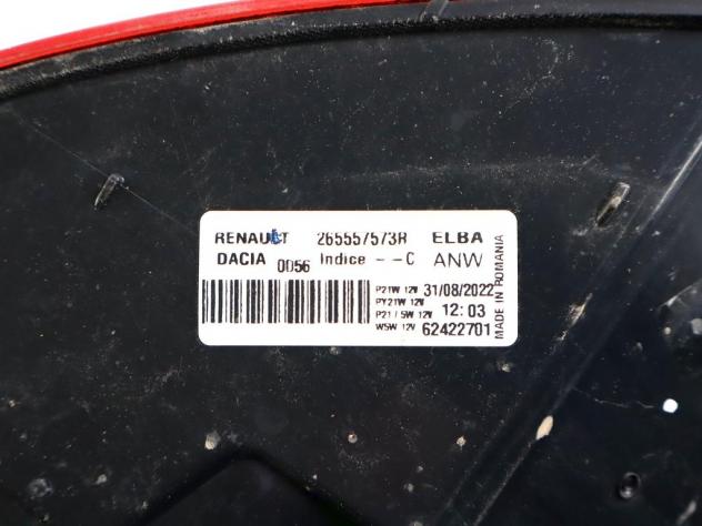 265557573R FARO FANALE POSTERIORE SINISTRO DACIA SANDERO 1.0 B 67KW 6M 5P (2023) RICAMBIO USATO - Foto 5
