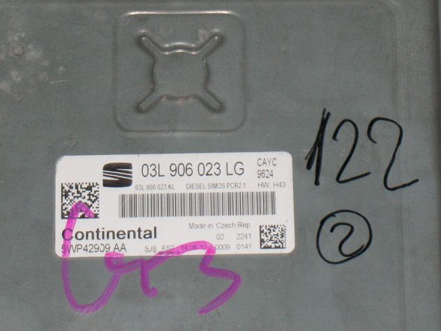 03L906023LG ECU SEAT ALTEA LEON 1.6 PCR2.1 03L906023LG 03L906023KL 5WP42909AA - Foto 2