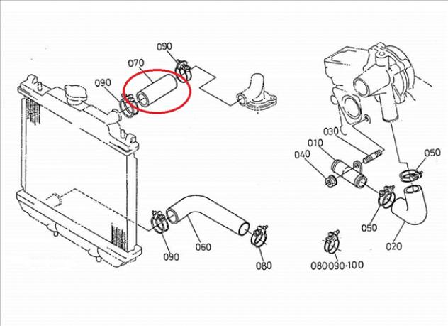 1758072930 TUBO ACQUA RADIATORE MOTORE KUBOTA Z402 Z482 AIXAM - Foto 2