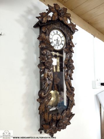 176384 Antico Orologio a pendolo Regolatore a Pesi - Foto 3